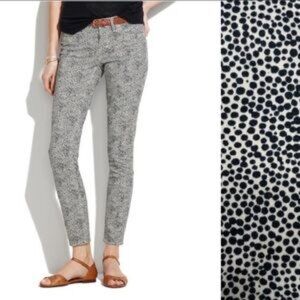 Madewell Skinny Skinny Ankle Jeans in Safari Dot Size 27